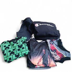 Bundle Lot Boys Size 5-6 | Champion, Jordan, Minecraft, Puma, Jurassic World